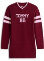 Tommy Jeans Pletena obleka orhideja / jagoda