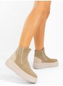 Zapatos Ženski usnjeni gležnjarji Andiora bež