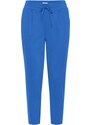 ICHI Hlače z naborki 'IHKATE' modra