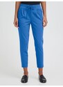 ICHI Hlače z naborki 'IHKATE' modra
