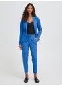 ICHI Hlače z naborki 'IHKATE' modra