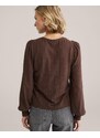 WE Fashion Majica temno rjava