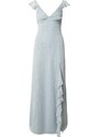 Maya Deluxe Večerna obleka 'Georgette' nebeško modra / srebrna