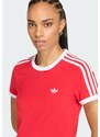 ADIDAS ORIGINALS Obleka '3 STRIPES DRESS' rdeča / bela