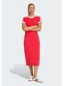 ADIDAS ORIGINALS Obleka '3 STRIPES DRESS' rdeča / bela