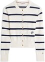 TOMMY HILFIGER Pletena jopa kremna / mornarska