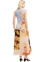 Desigual vzorčasta obleka brez rokavov