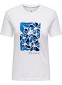 ONLY Majica 'ONLKITA' kraljevo modra / temno modra / rosé / bela