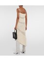 Dion Lee Paneled linen-blend gown